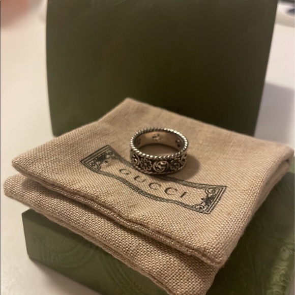Gucci silver ring GG logo size 17 with jewelry box - Picture 6 of 8